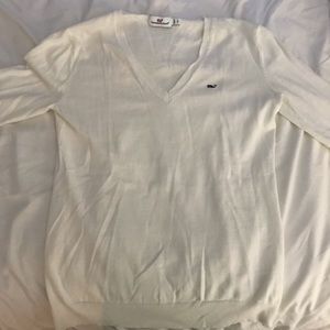 Vineyard Vines Size S VNeck White Sweater